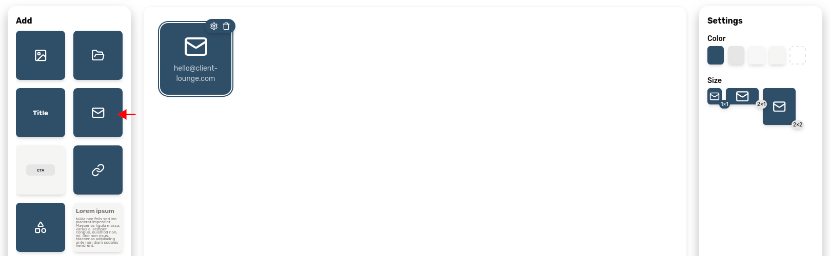 Email block screenshot